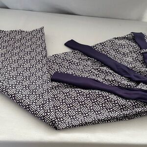 Talbots Purple and White Geometric Capri Pant size 12